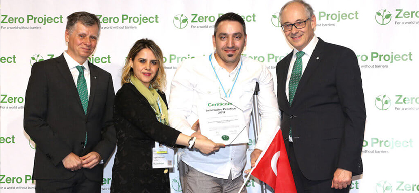 Zero Project: “2017 Yılı İstihdam Alanındaki Yenilikçi Politika/Uygulama Projesi Ödülü” 